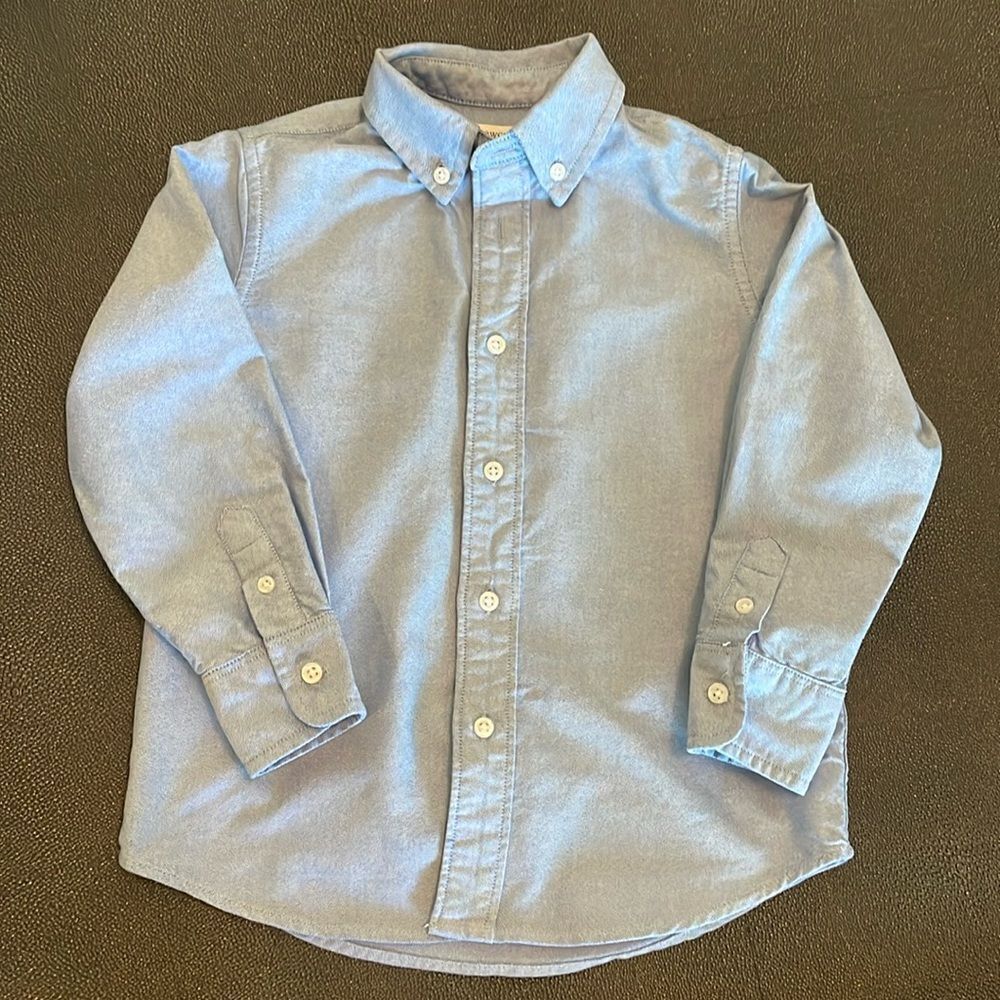 Crewcuts Kids Button Down Shirt Oxford blue size 3